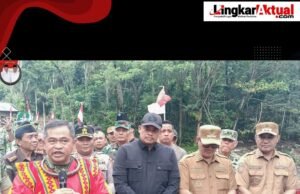 Bupati Nias Selatan Sokhiatulo Laia Bersama Wakil Bupati Ir. Yusuf Nache, S.T,.M.M, Dampingi Gubernur Sumut Bobi Nasution dalam Peresmian Jembatan