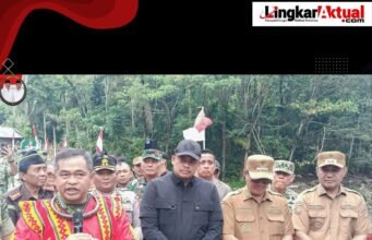 Bupati Nias Selatan Sokhiatulo Laia Bersama Wakil Bupati Ir. Yusuf Nache, S.T,.M.M, Dampingi Gubernur Sumut Bobi Nasution dalam Peresmian Jembatan