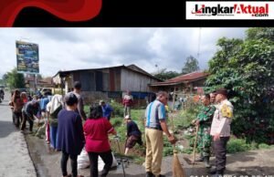 “Sinergi Polisi dan Warga, Polsek Tigapanah Gelar Gotong Royong Bersama”