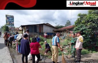 “Sinergi Polisi dan Warga, Polsek Tigapanah Gelar Gotong Royong Bersama”