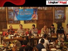 Polres Metro Bekasi Gandeng Ormas dalam Acara Halal Bihalal, Netizen Singgung Jalan Rusak