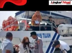 Polsek Kepulauan Seribu Selatan Laksanakan Yan Pam di Dermaga Utama, Jaga Situasi Tetap Aman dan Kondusif