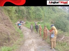 Jalan Longsor Di Raga Tujung Paguyangan Milik Desa. Bukan Kewenangan Kabupaten