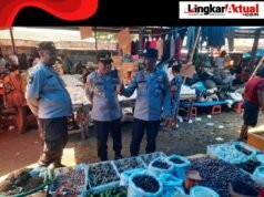Polsek Tigabinanga Gencarkan Sapa Warga, Perkuat Cooling System di Pusat Pasar
