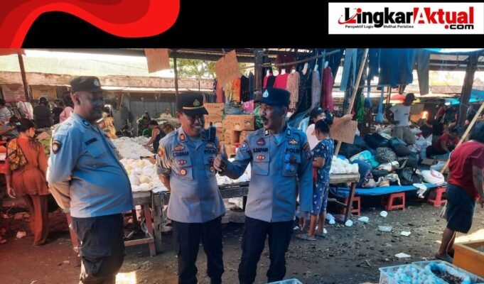 Polsek Tigabinanga Gencarkan Sapa Warga, Perkuat Cooling System di Pusat Pasar