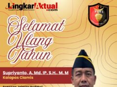 Segenap Jajaran Redaksi Media Lingkaraktual.com Mengucapkan Selamat Ulang Tahun Ke-51 Kepada Kalapas Ciamis Supriyanto, A.Md. IP., S.H., M.M