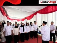 Wujudkan Pelayanan Prima Untuk Masyarakat, Pemerintahan Desa Cikampek Utara Lantik 12.Perangkat Desa