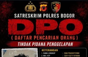 Satreskrim Polres Bogor Rilis DPO, Pria Asal Bojong Gede Diduga Lakukan Penggelapan