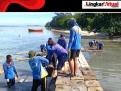 Pemasangan Kubus Masif di Pulau Payung Capai Progres 80 Persen