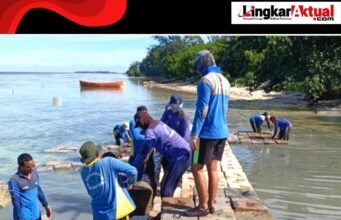 Pemasangan Kubus Masif di Pulau Payung Capai Progres 80 Persen