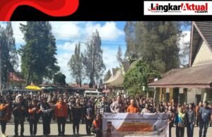 Personel Polsek Berastagi Melaksanakan Pengamanan Kegiatan Pencanangan Pelaksanaan Sensus Ekonomi Tahun 2026 Kabupaten Karo