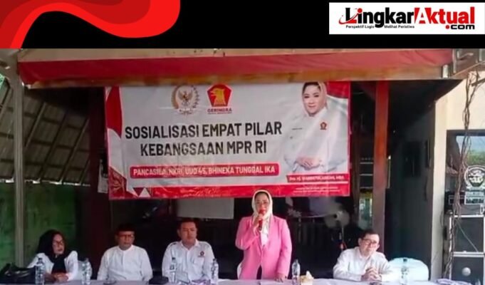 Hj. Wardatul Asriah, MBA Anggota MPR RI Fraksi Partai Gerindra Sosialisasikan Empat Pilar Kebangsaan di Saung Naga Hitam