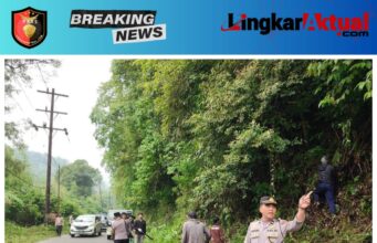 Polsek Berastagi Berpartisipasi Ikut Kerja Bakti Jalur Wisata Semangat Gunung, Wujudkan Destinasi Bersih dan Nyaman
