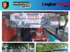Dukung UMKM Karawang, GOKAR Bagikan Spanduk Gratis Kepada Pemilik Warung dan Warkop