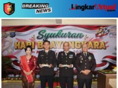 Tradisi Tumpeng Satukan Generasi Bhayangkara Jajaran Polres Karo di Hari Jadi Polri ke-80
