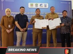 “Penandatangan Aset BUMD Tirta Bhagasasi Kepada Tirta Patriot”