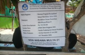Diduga Gunakan Material “Rangka Baja Ringan Tidak Berkwalitas (Oplosan) Proyek Revitalisasi SDN Wibawa Mulya 01 Kp Lio Jadi Sorotan