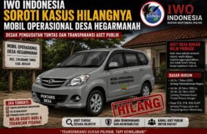 IWO Indonesia Soroti Hilangnya Mobil Operasional Desa Hegarmanah: Jangan Sampai Aset Publik Raib Tanpa Pertanggungjawaban