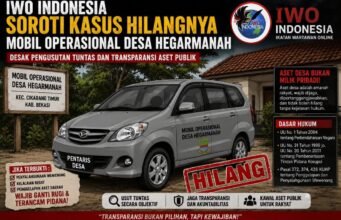 IWO Indonesia Soroti Hilangnya Mobil Operasional Desa Hegarmanah: Jangan Sampai Aset Publik Raib Tanpa Pertanggungjawaban