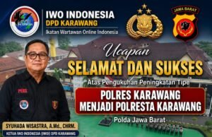 Syuhada Wisastra Apresiasi Pengukuhan Polresta Karawang Dorong Pelayanan Oprasional Humanis Presisi