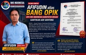 Afifudin alias Bang Opik Resmi Pimpin DPD IWO Indonesia Kabupaten Bekasi Gantikan Ade Gentong
