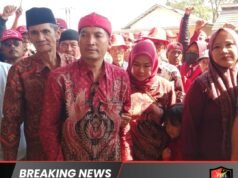 Suhandi IP Daftar Cakades Sukatenang Kec. Sukawangi Dikawal Ribuan Pendukung, Usung Visi “Menuju Perubahan Suka Tenang Baru”