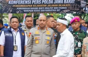 Polda Jabar Musnahkan Ribuan Miras Ilegal, Knalpot Brong, Serta Ekspos Penindakan Kejahatan Jalanan