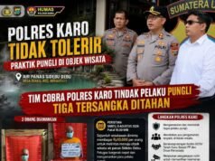 Tim Cobra Polres Karo Tindak Pelaku Pungli di Kawasan Objek Wisata Air Panas Sidebu Debu, Tiga Tersangka Ditahan