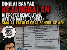 Dinilai Banyak Kejanggalan di Proyek Rehabilitasi, Aktivis Bakal Laporkan SMA Al Fatih Global School ke APH