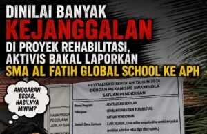 Dinilai Banyak Kejanggalan di Proyek Rehabilitasi, Aktivis Bakal Laporkan SMA Al Fatih Global School ke APH