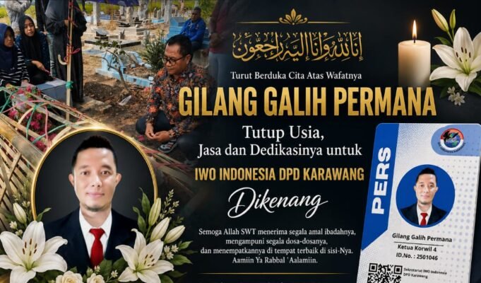 Gilang Galih Permana Tutup Usia, Jasa dan Dedikasinya untuk IWO Indonesia DPD Karawang Dikenang