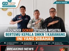 Founder GOKAR Syuhada Wisastra Bertemu Kepala SMKN 1 Karawang, Ini yang Dibahas