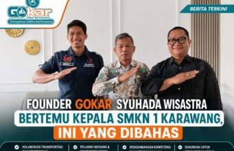 Founder GOKAR Syuhada Wisastra Bertemu Kepala SMKN 1 Karawang, Ini yang Dibahas
