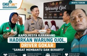 Kapolresta Karawang Hadirkan Warung Ojol, Driver GOKAR: Sangat Membantu dan Berarti