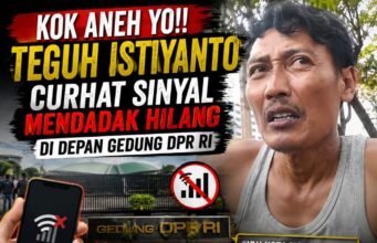 Kok Aneh Yo!! Teguh Istiyanto Curhat Sinyal Mendadak Hilang di Depan Gedung DPR RI