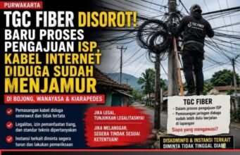 Apakah Diskominfo Purwakarta Mengetahui, TGC Fiber Disorot!! Baru Proses Pengajuan ISP, Kabel Internet Diduga Sudah Menjamur di Purwakarta