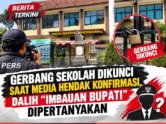 GERBANG SEKOLAH SMP 3 PURWAKARTA DIKUNCI SAAT MEDIA HENDAK KONFIRMASI, DALIH “IMBAUAN BUPATI” DIPERTANYAKAN