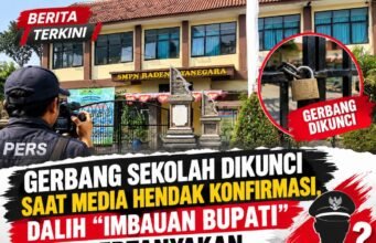 GERBANG SEKOLAH SMP 3 PURWAKARTA DIKUNCI SAAT MEDIA HENDAK KONFIRMASI, DALIH “IMBAUAN BUPATI” DIPERTANYAKAN