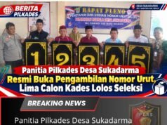 Pilkades Desa Sukadarma Memasuki Tahap Pengundian Nomor Urut, Lima Calon Kades Dinyatakan Lolos Seleksi