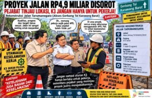 Jalan Tarumanegara di Rekontruksi Rp4,9 Miliar, Pemetapan K3 Jadi Sorotan