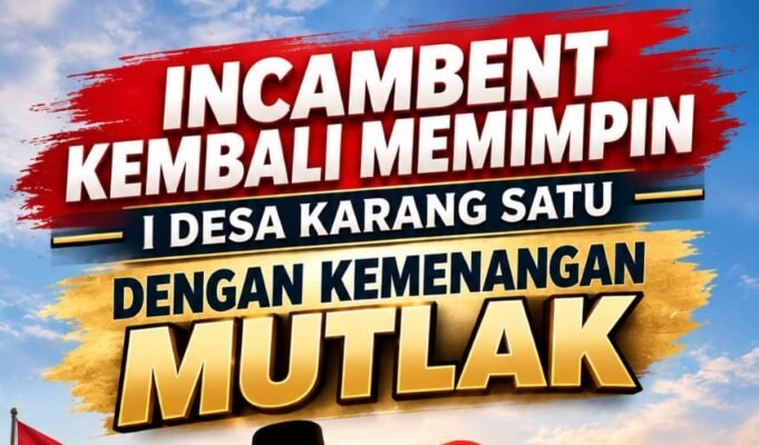 INCAMBENT KEMBALI MEMIMPIN I DESA KARANG SATU DENGAN KEMENANGAN MUTLAK