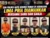 GSN Polres Karo Gerebek Rumah di Kabanjahe, Lima Pria Diamankan Bersama Sabu dan Ganja