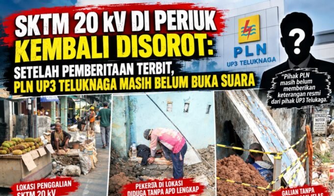 SKTM 20 kV DI PERIUK KEMBALI DISOROT: SETELAH PEMBERITAAN TERBIT, PLN UP3 TELUKNAGA MASIH BELUM BUKA SUARA, K3, IDENTITAS PELAKSANA, DAN PENGAWASAN GALIAN JADI PERTANYAAN PUBLIK
