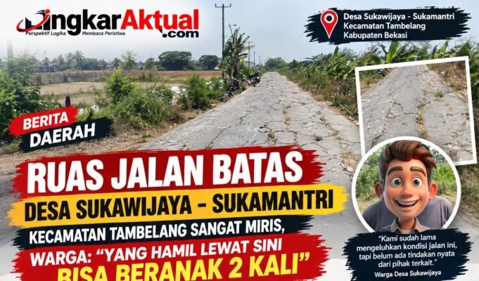 RUAS JALAN BATAS DESA SUKAWIJAYA–SUKAMANTRI SANGAT MEMPRIHATINKAN, VIRAL DI MEDIA SOSIAL — WARGA: “YANG HAMIL LEWAT SINI BISA BERANAK 2 KALI”