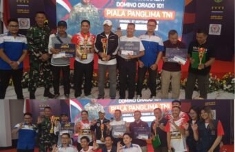 Turnamen Domino Orado Piala Panglima TNI Meriahkan HUT ke-81 TNI di Kodim 0618 Bandung