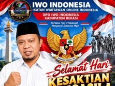 DPD IWO Indonesia Kabupaten Bekasi Mengucapkan Selamat Hari Kesaktian Pancasila