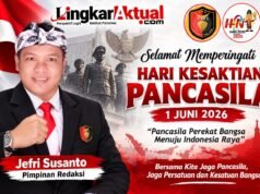 Segenap Jajaran Redaksi LingkarAktual.com Ucapkan Selamat Memperingati Hari Kesaktian Pancasila 1 Oktober 2026