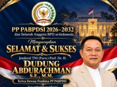 DUDUNG ABDURACHMAN RESMI DILANTIK SEBAGAI MENKO POLKAM, PP PABPDSI SAMPAIKAN UCAPAN SELAMAT