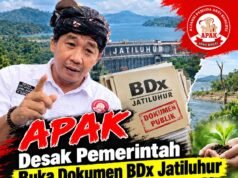 APAK Desak Pemerintah Buka Dokumen BDx Jatiluhur kepada Publik dan Hormati Lingkungan