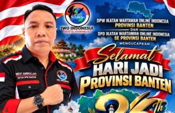 DPW IWO Indonesia Provinsi Banten dan DPD IWO Indonesia se-Provinsi Banten Sampaikan Ucapan Hari Jadi ke-26 Provinsi Banten